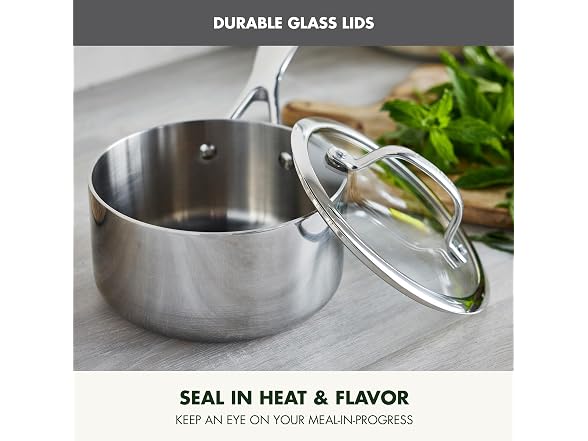 GreenPan Valencia Pro Tri-Ply Stainless Steel 9 Piece Cookware Set
