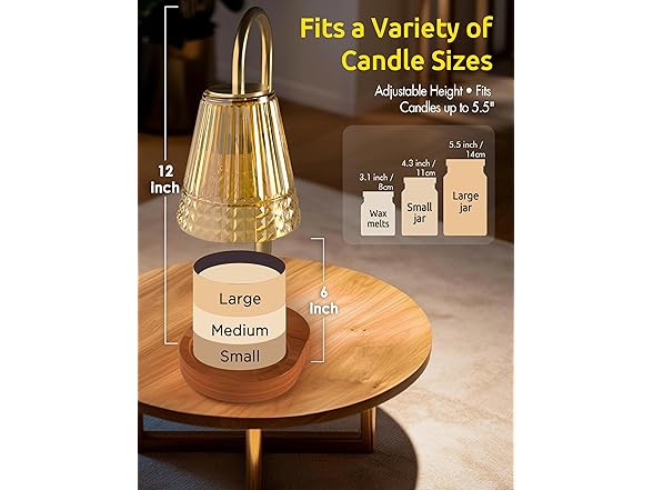 SLAHGADG Candle Warmer Lamp with Timer