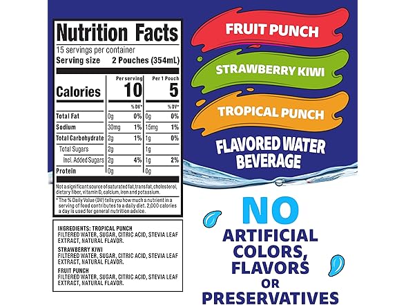 Capri Sun Roarin' Waters Flavored, 6 oz., 30 Pouches