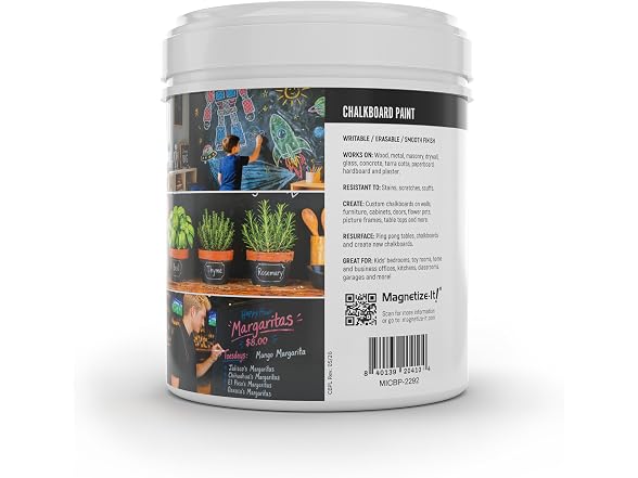 Magnetize-It! Chalkboard Paint, 32oz, MICBP-2292