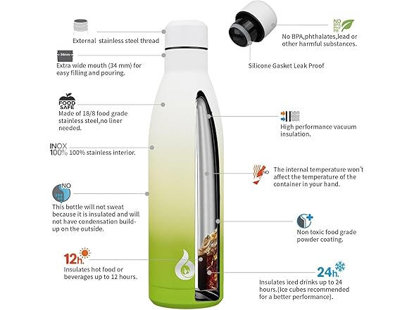 BJPKPK BJPKPK 25oz Insulated Stainless Steel Water Bottles