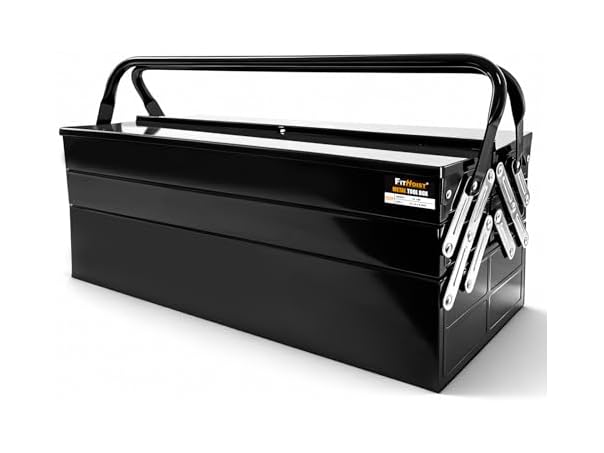 $21.99, Was $45.99, 52% Off! 3-Tier 5 Tray Steel Tool Box dealfomo