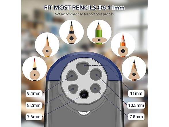 Blue Electric Pencil Sharpener