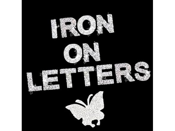 Iron on Letters with Butterfly Patch