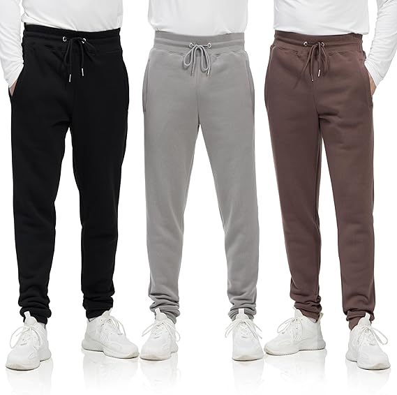 (3Pk) Men's Fleece Lined Joggers (S-3XL) - Gallery 19