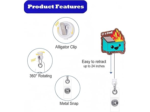 Funny Dumpster Fire Badge Reel 