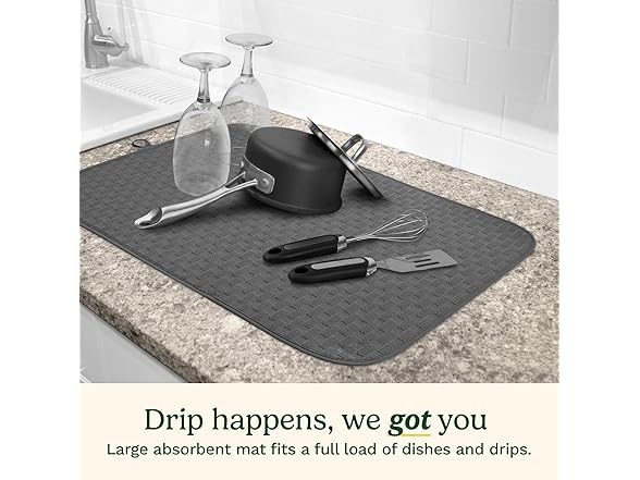 Cuisinart Dish Drying Mat for Kitchen Counter - 2-Pack XL