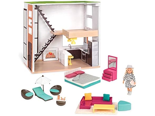 Lori Dolls – Living Room, Kitchen, Bedroom, Outdoor Patio Loft