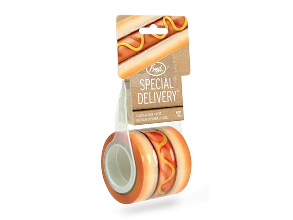 Genuine Fred Special DELIVERY Packing Tape, Fun Hot Dog Design