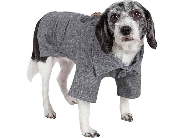 Pet Life ® Military Rivit Wool Dog Coat