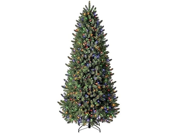 7.5 ft Pre-Lit Vermont Spruce Quick Set Artificial Christmas Tree
