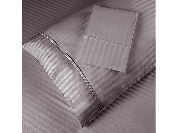 Superior 400 Thread Count Cotton Stripe 2 Piece Pillowcase Set