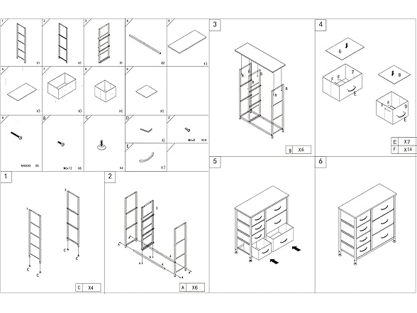 AZL1 Life Concept Vertical Dresser Storage Tower