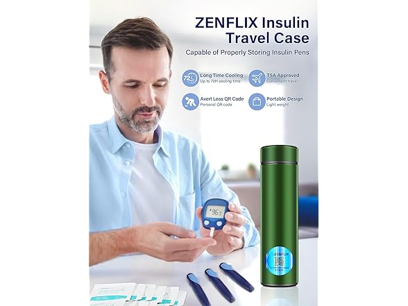 Diabetic Insulin cooler travel case (Green)