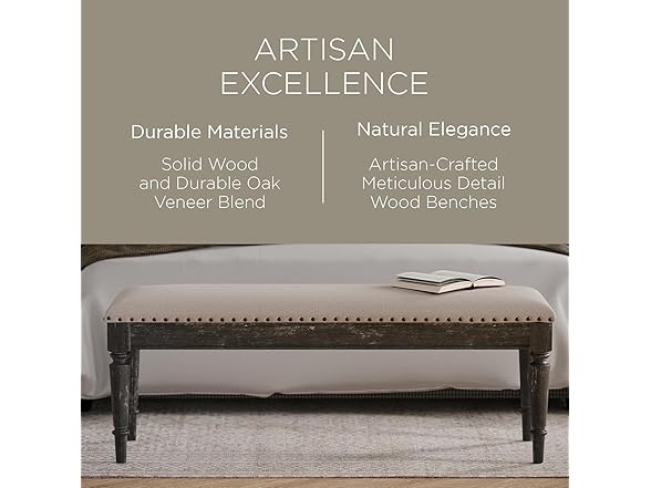 Maven Lane Elizabeth Upholstered Bench