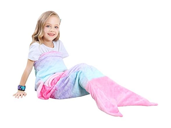 VHOME Kids Mermaid Blanket Gifts - Warm Living Ki