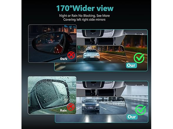 Roadwitness 4K Rear View Mirror Camera | 12in