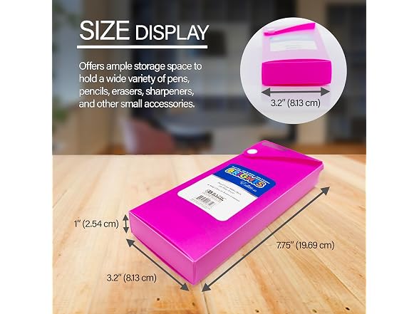 Assorted Color Slider Pencil Case (Pack of 6)