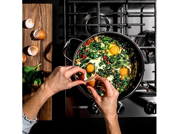 Hexclad 3.3QT Hybrid Deep Saut Pan with Lid