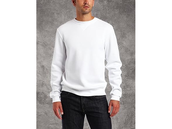 Soffe Mens Crew Neck Sweatshirt White (M)