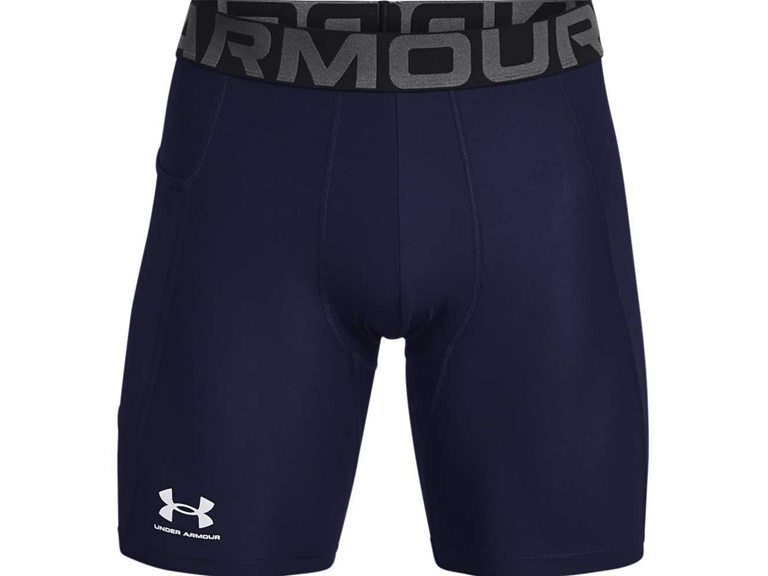 Under Armour  Medium  UA Men's HeatGear 6" Compression Shorts Midnight Navy / White 