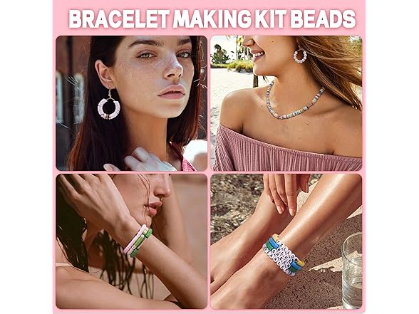 Pubiseed Clay Beads Bracelet Making Kit
