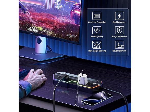 OviiTech 4000J Surge Protector Power Strip