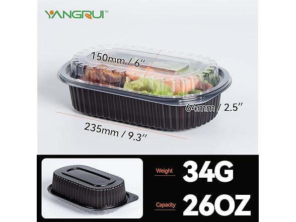 45 Pack Reusable To Go Food Containers