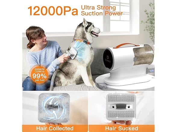 FIXR PG100 FIXR Pet Grooming Vacuum & Dog Hair Vacuum, 1200