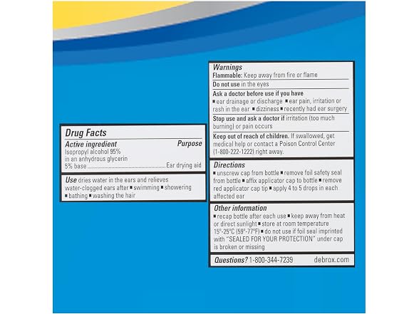 Debrox Swimmers Ear Drying Drops 1 Fl Oz