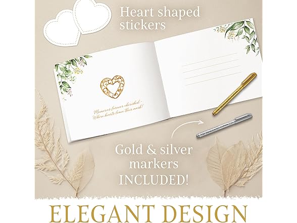 Elegant Guest Book with Linen Cover