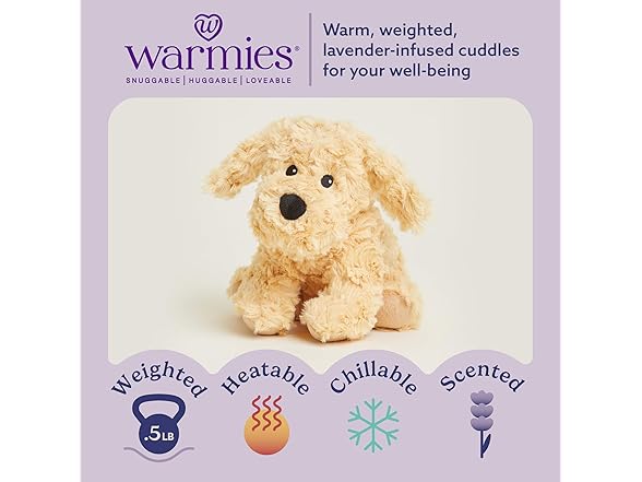 warmies Junior Microwavable & Weighted Golden Dog
