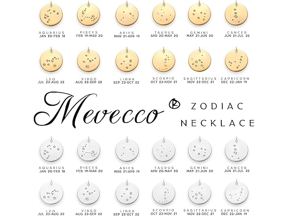 MEVECCO Sliver Necklace Zodiac Taurus