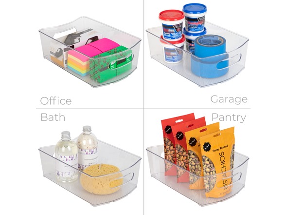 Smart Design 3pc Refrigerator Bin 8x12x4