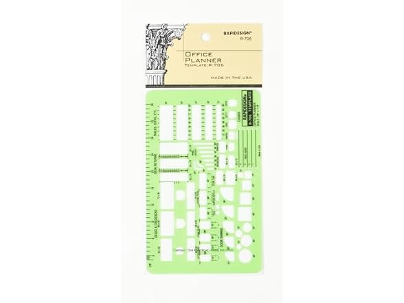 Office Planner Template, 1/8 Inch Scale