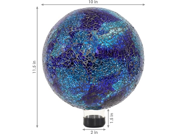 Sunnydaze 10" Deep Ocean Swirl Gazing Globe