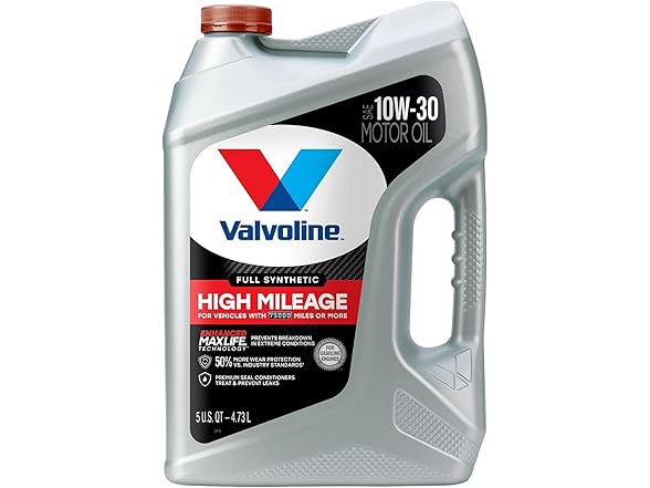 Valvoline Full Synthetic High Mileage Motor Oil 5 QT