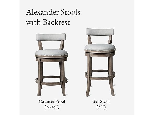 Alexander Bar Stool 31 Inches – Swivel Stool