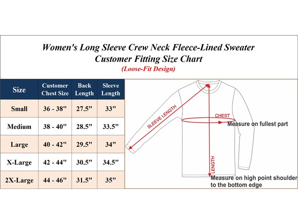 3Pk Womens Loose Fit Pullover Fleece-Lined Sweater