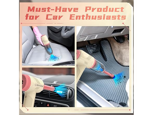 SMASAW 4-in-1 Small Car Vacuum Cleaner