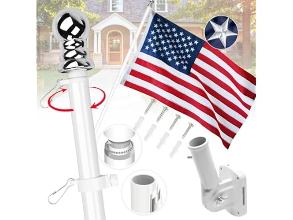XIFAN American Flag Poles for Outside