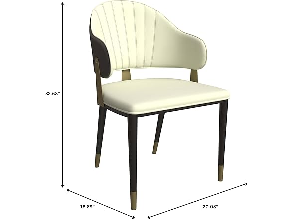 LeisureMod Aria Series Dining Chair 2Pk