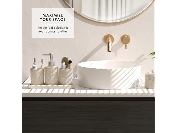 Clara Clark Bathroom Set - Beige Bathroom Set