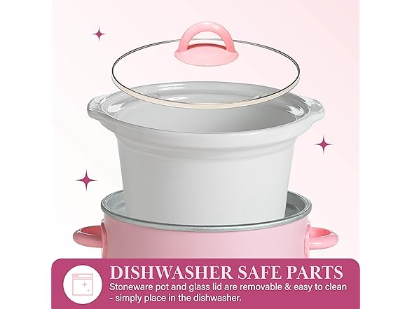Paris Hilton 3.5-Quart Manual Slow Cooker, Pink