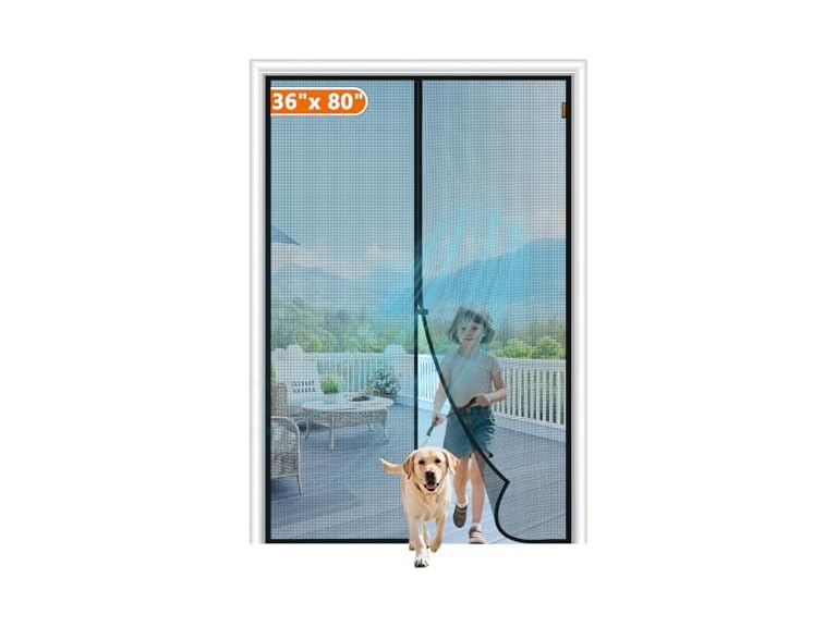MAGZO Fit Door Size 36 x 80 Inch MAGZO Magnetic Screen Doo