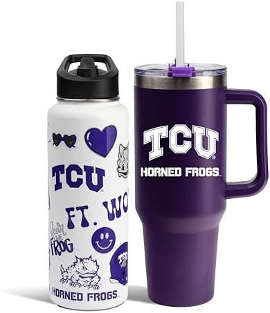 Memory Company NCAA Water Bottle and Tumbler with Straw Set