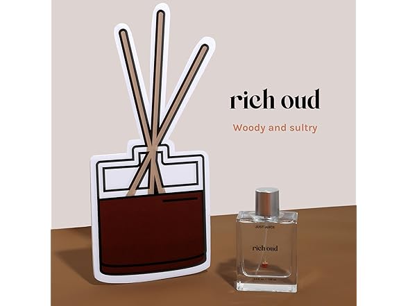 Just Juice Rich Oud - Mini Travel Size Fragrance - 0.3 oz