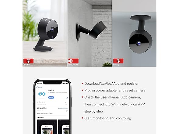 LaView 4 Pack 1080P Security Cameras