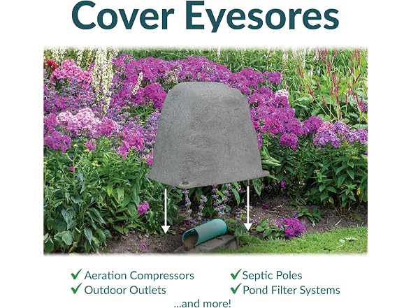 Sunnydaze 11” H Small Faux Landscape Rock Cover