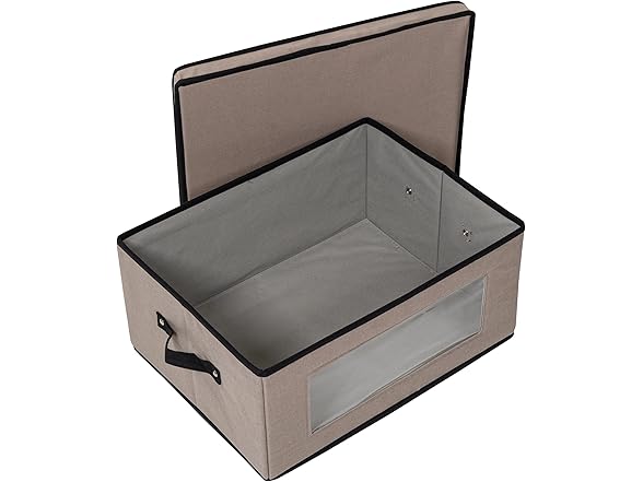 Honey-Can-Do Storage Box Grey w/Dividers